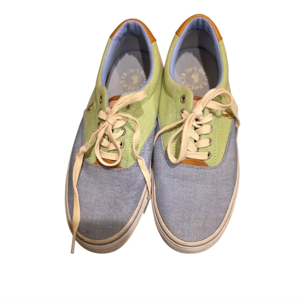POLO RALPH LAUREN Thornton III Color Block Sneakers -‎ Size 8 1/2